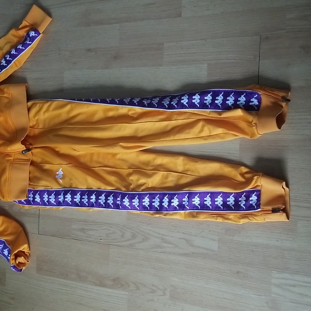 Orange and purple Kappa sweatsuit
